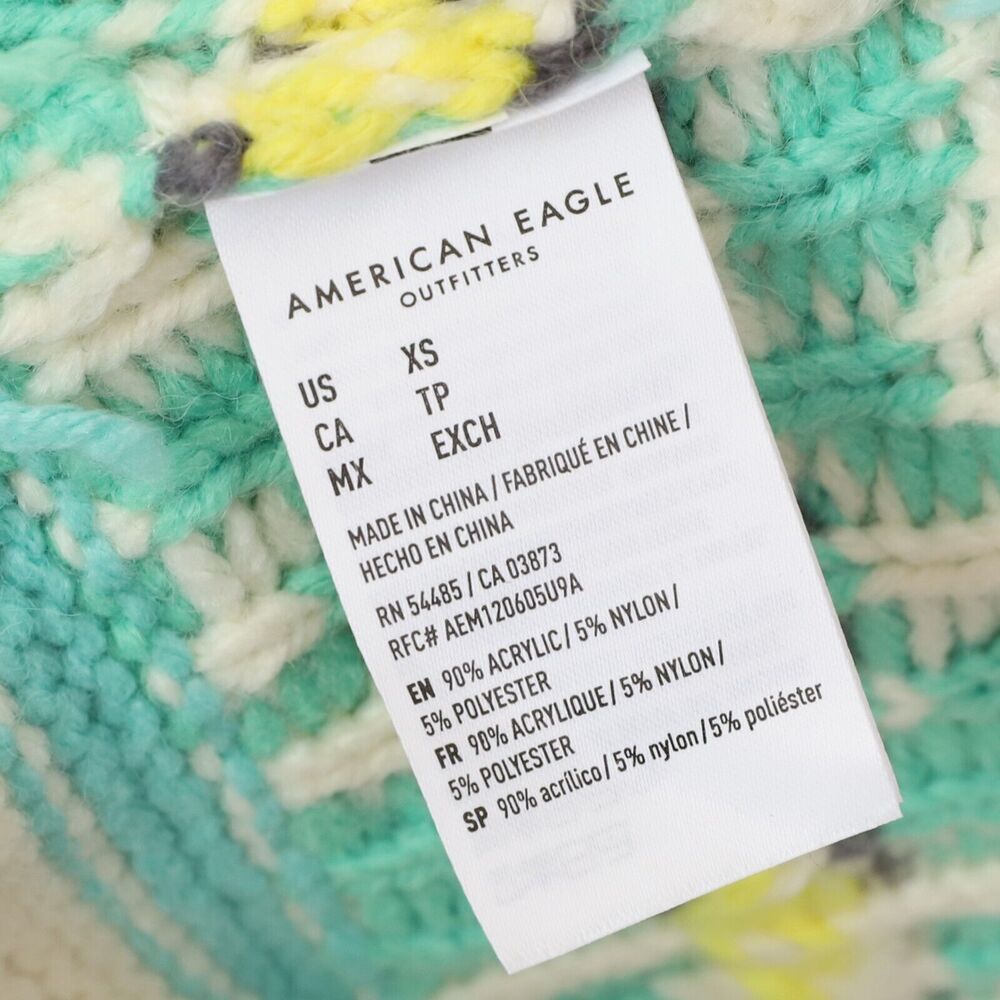American Eagle Ae Oversized Fairisle Mock Neck Sw… - image 6